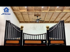 휴대용 사전 제조 된 말 창고 안전 말 안정적 인 금속 말 창고 앞 상자 대나무 나무